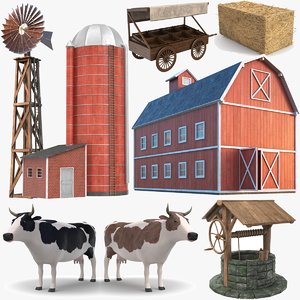 farm modeled barn model