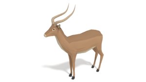 impala antelope 3D model
