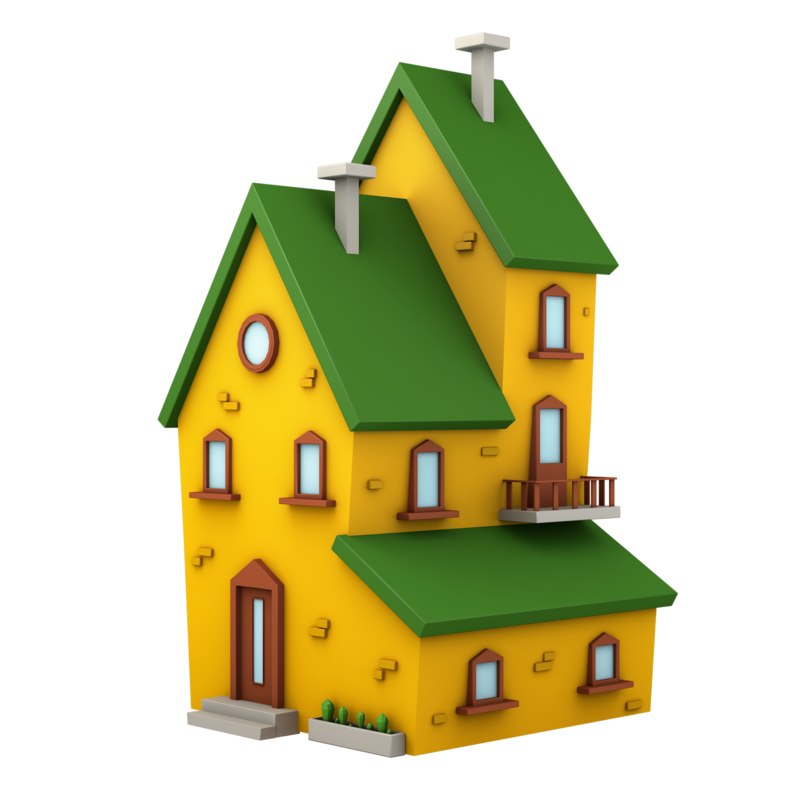 Cartoon house 3D model - TurboSquid 1400491