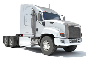 3D white freightliner truck model