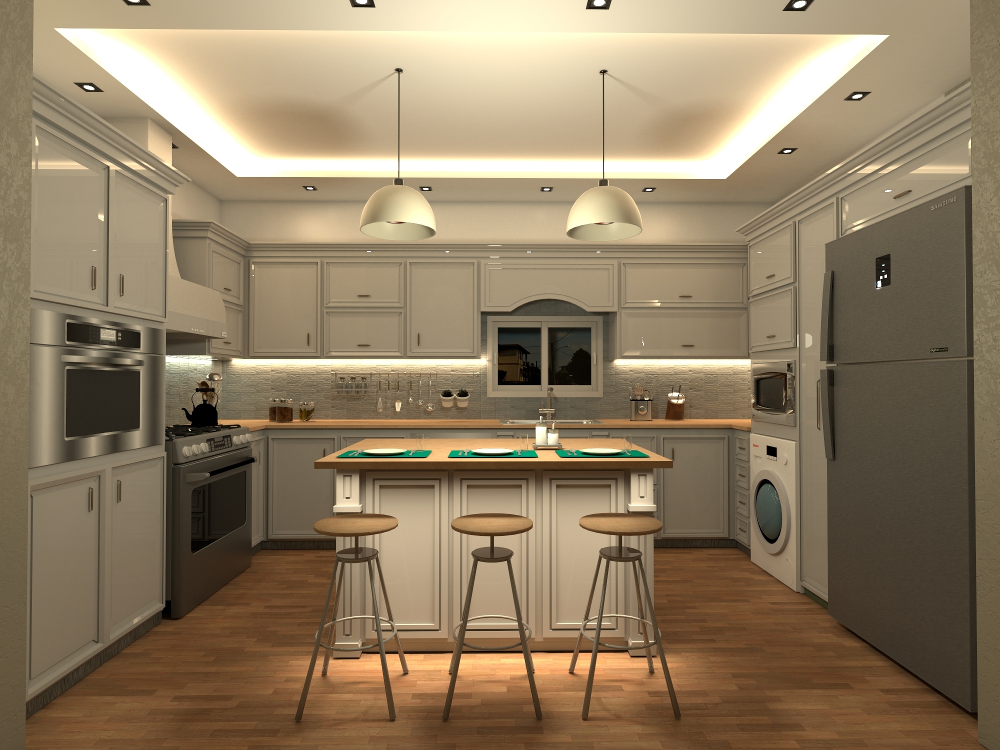 3d Model Kitchen V Ray Turbosquid 1400735