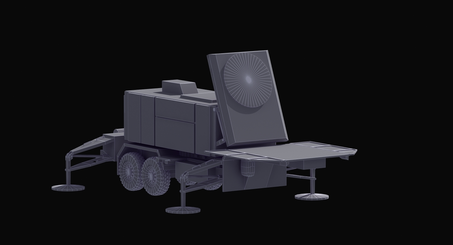 mpq-53爱国者雷达3d模型