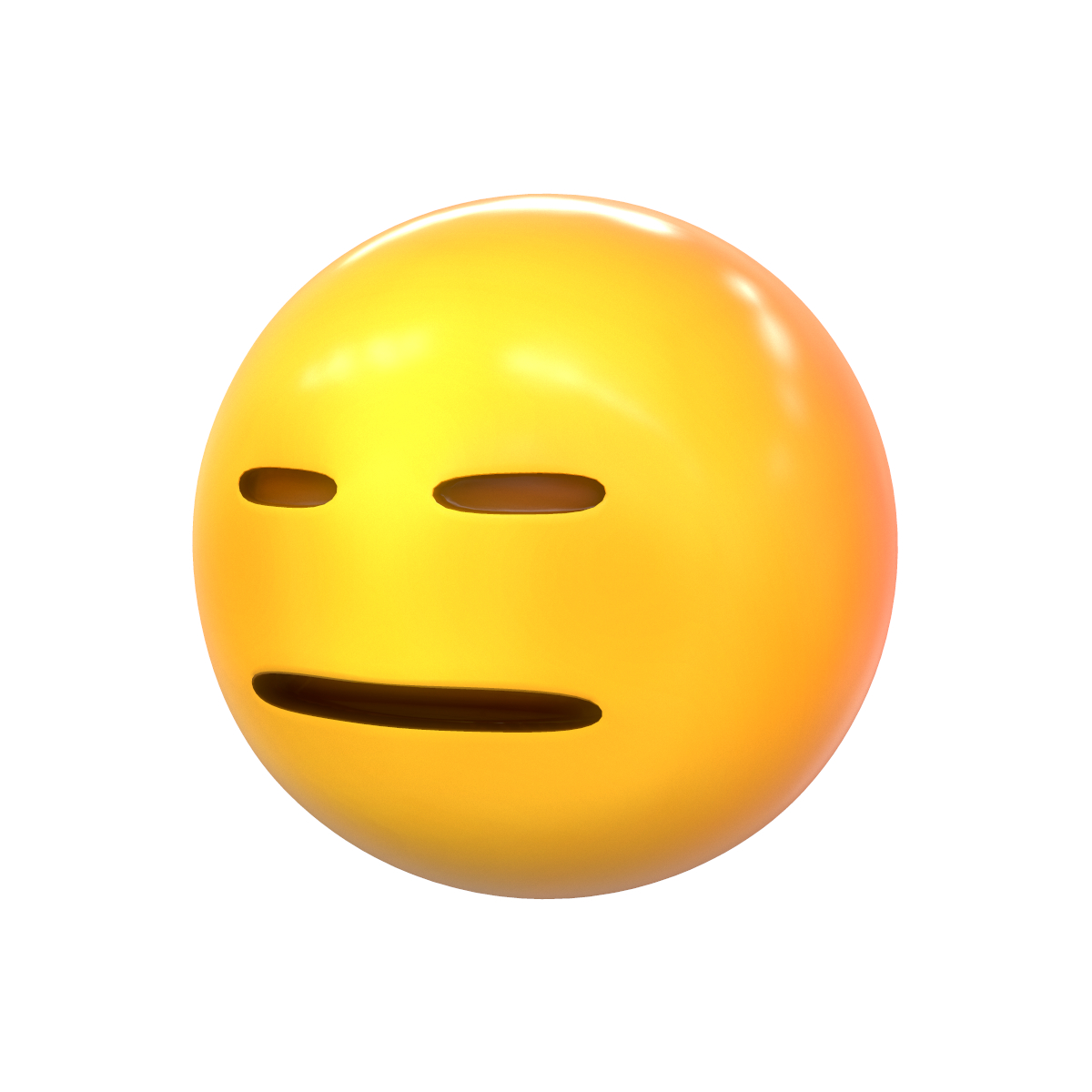 3D emoji expressionless face - TurboSquid 1400895