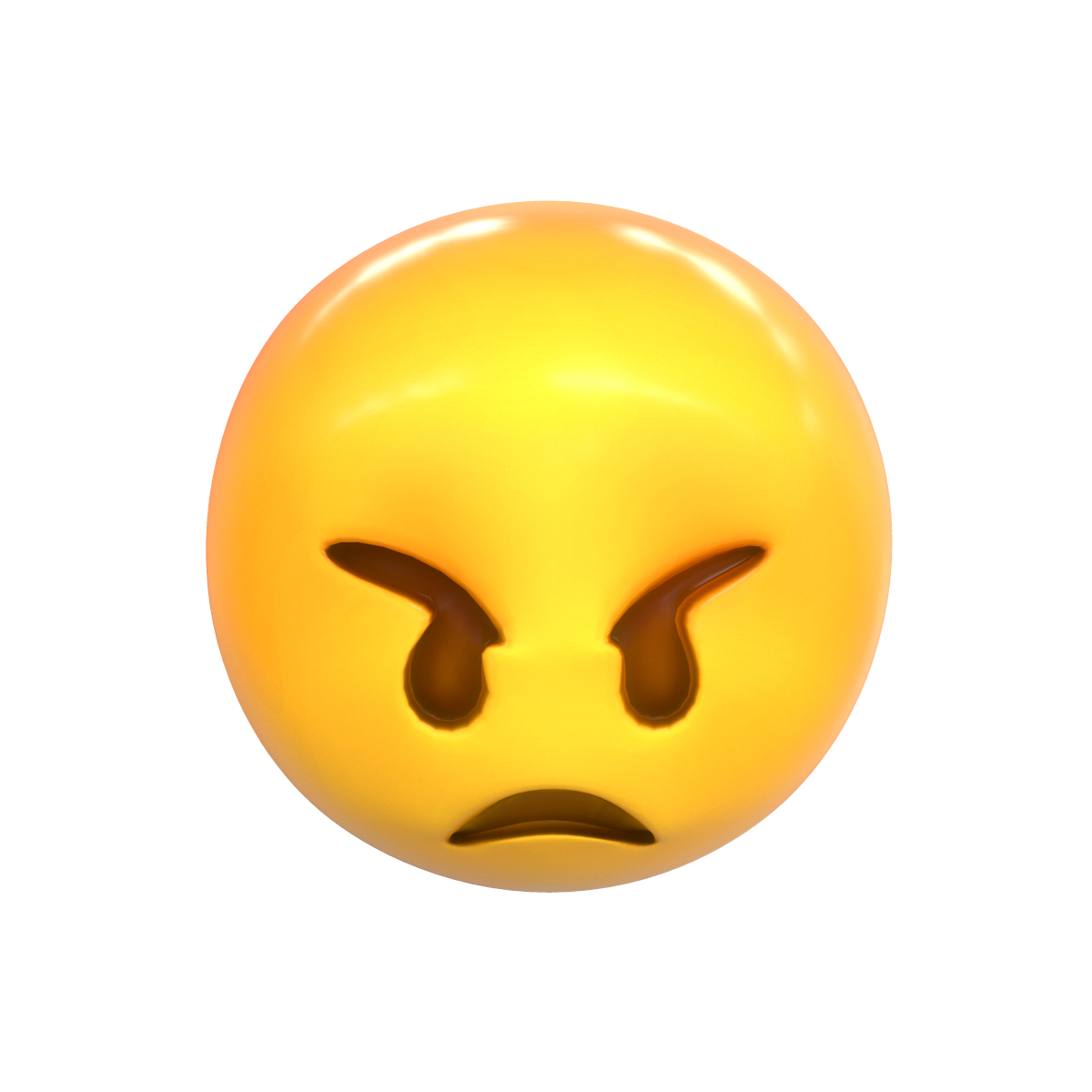 Emoji angry face model - TurboSquid 1400945