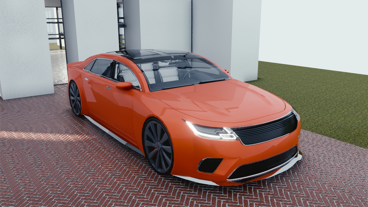 Car blender eevee brandless 3D TurboSquid 1400982