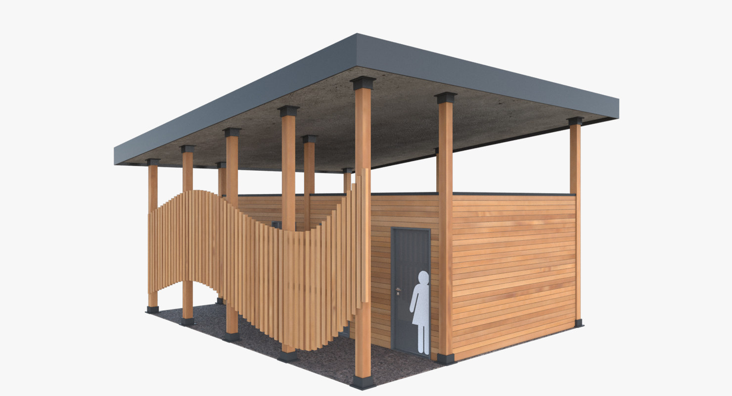 Public outdoor toilet 3D model TurboSquid 1401002