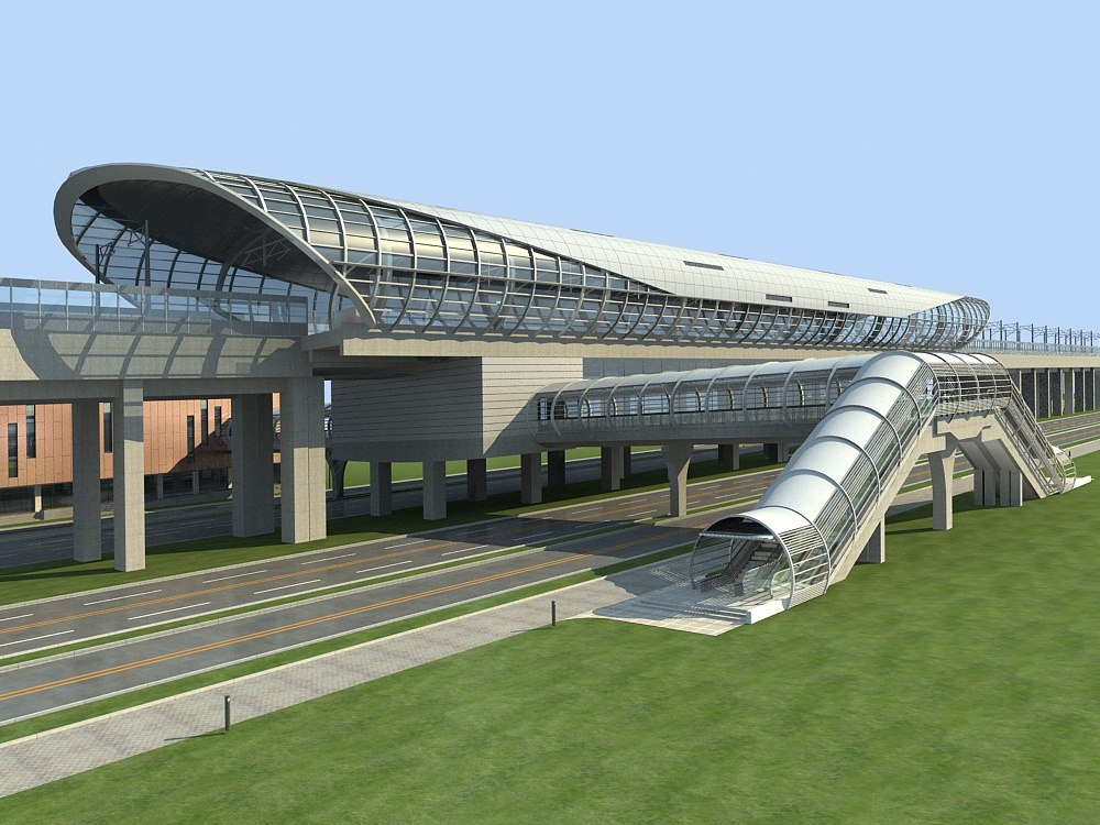 3d Model Light Rail Station - Turbosquid 1401126