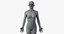 3D female skin skeleton rigged model