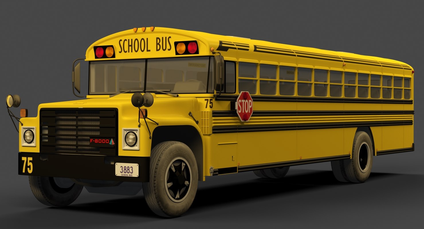 3D model american school bus rigged - TurboSquid 1373843