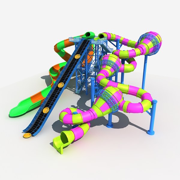 Water Slide 1 3d Model Turbosquid