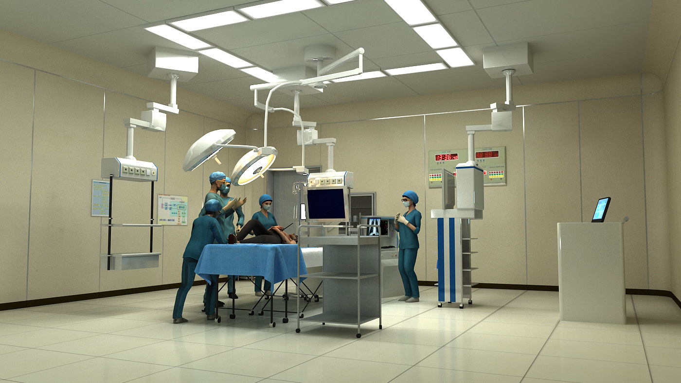 3D model hospital surgery room TurboSquid 1401297