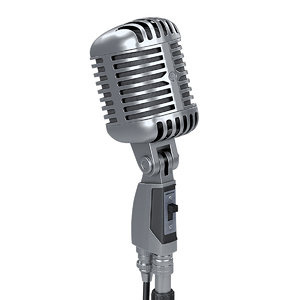 vintage microphone shure 3D model