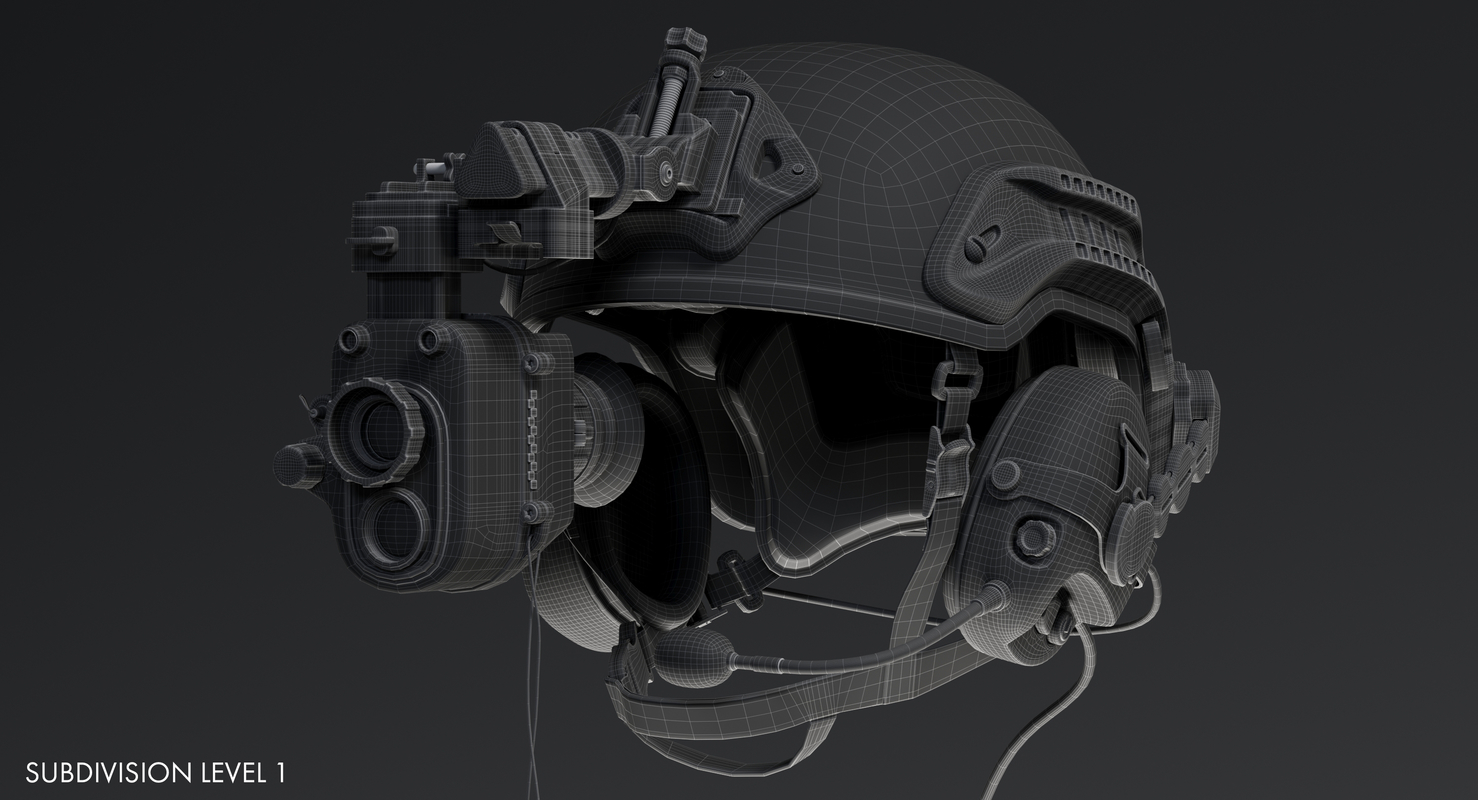 3D helmet night vision goggles model - TurboSquid 1401296