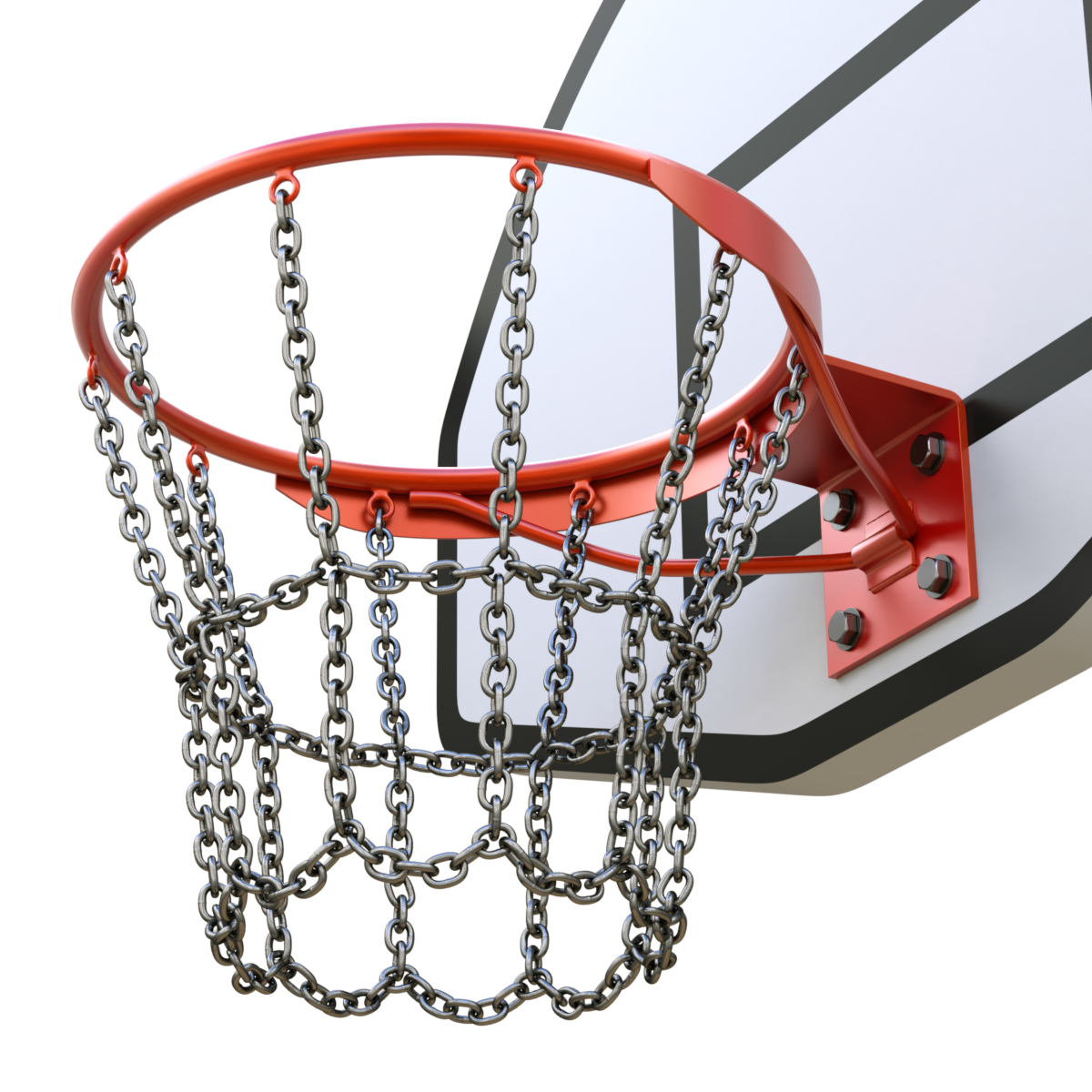 Filet De Basket En Métal Galvanisé - Filet Chaîne Extérieur Pour Panier De Basket - Avec 12 Crochets En S