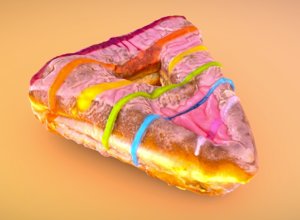 3D pride donut doughnut plant model