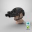 male military head helmet 3D model