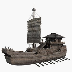 3D chinese ancient warships