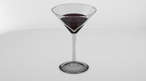 3D martini glass