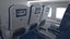3D model airplane cabin 109 seats