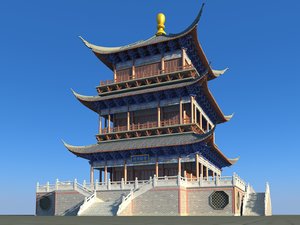 chinese building 3D model