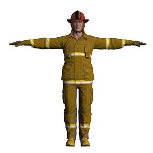 fireman man 3D model