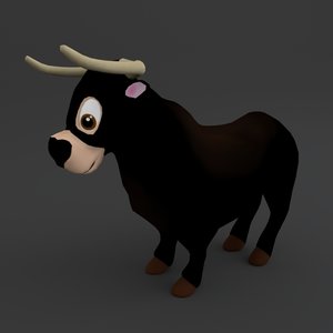 bull toon 3D model