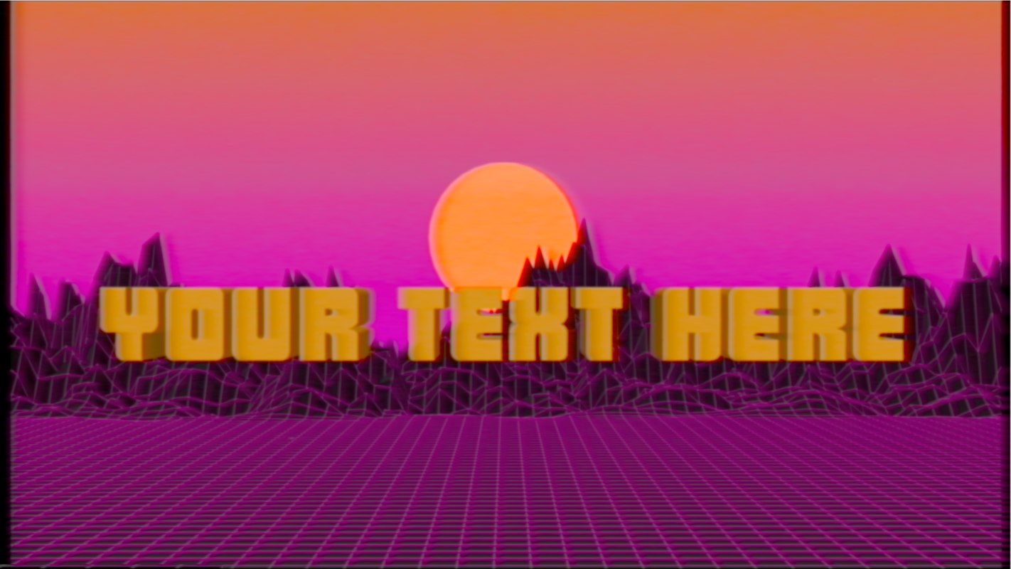 General Blender vhs vaporwave template