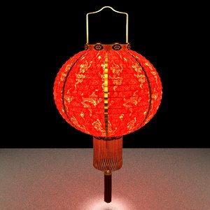 chinese red lantern 3D model