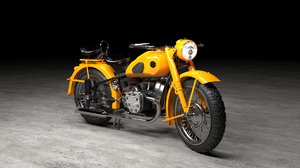 m-72 russian motorcycle russia 3D model