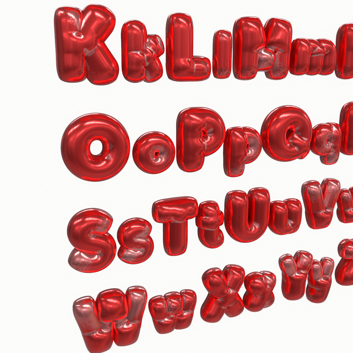 3D balloon alphabet pack - TurboSquid 1401842