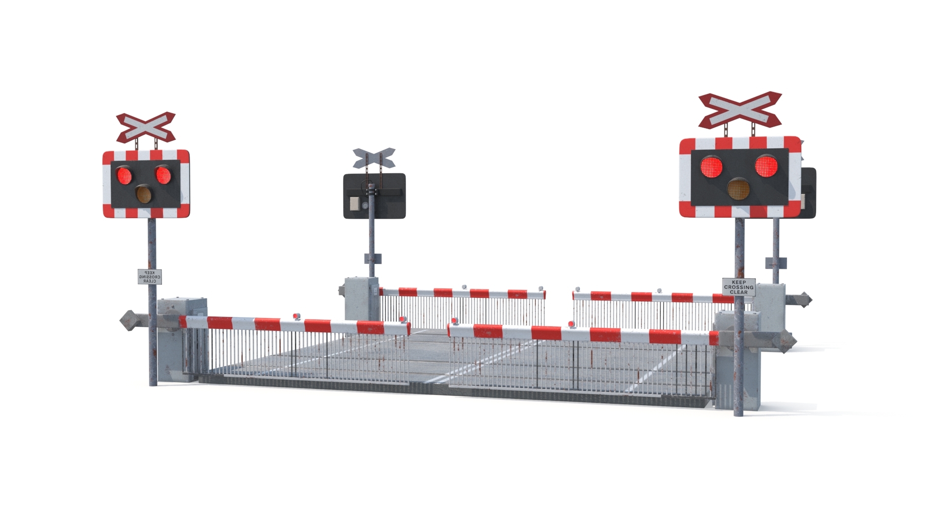 Railroad crossing model TurboSquid 1402028