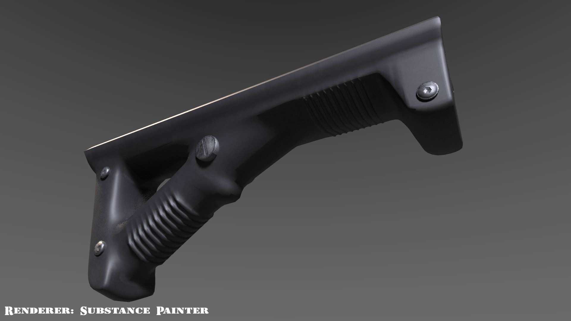 3D rifle angled grip weapon TurboSquid 1402092