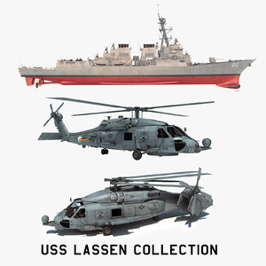 2 uss ddg helicopter 3D