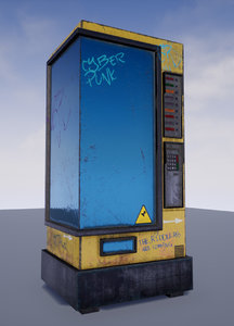 3D drink snacks vending machine model