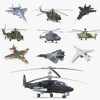 Russian Military Aircrafts 3D Models Collection 2
