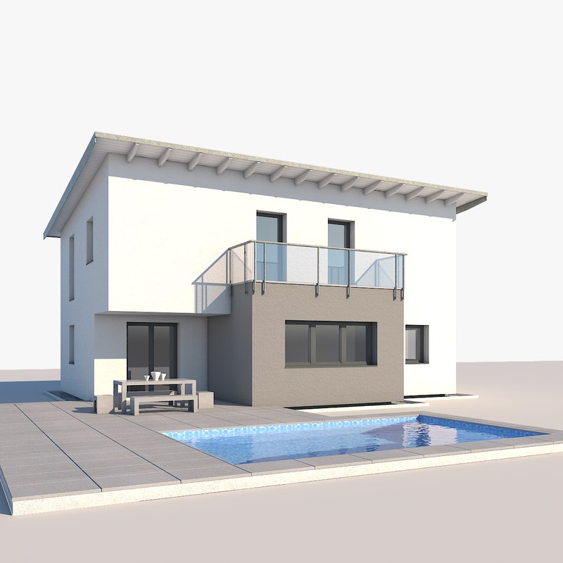 3D contemporary house - TurboSquid 1402284