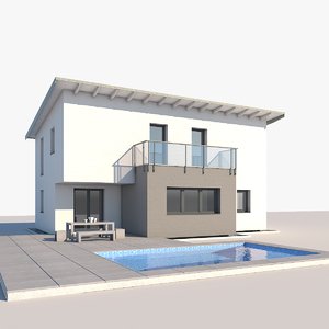 3D contemporary house