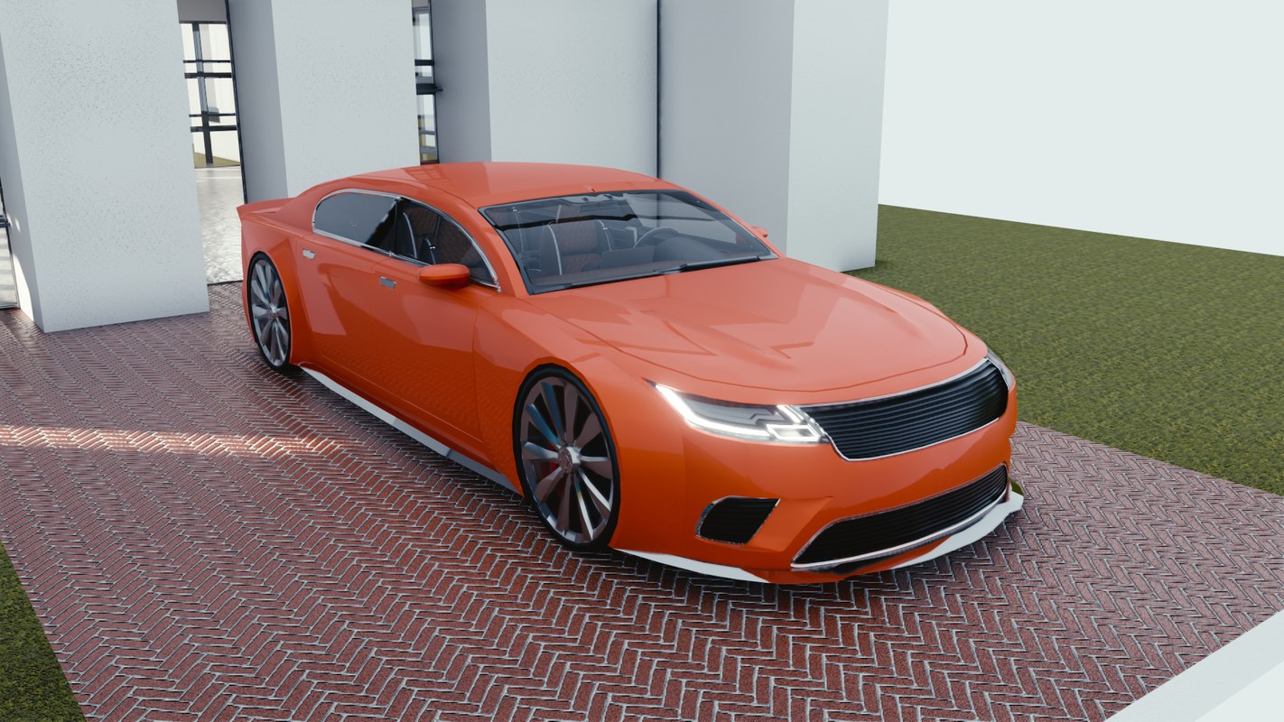 Car blender eevee brandless 3D model TurboSquid 1402342