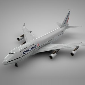 boeing 747-400 air france 3D model