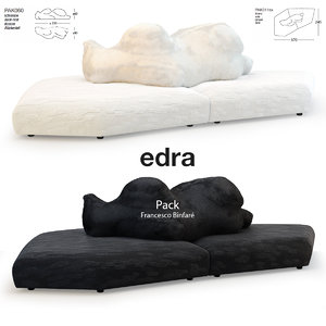 3D large sofa bear edra model