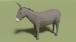 cartoon donkey 3D model