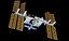 3D iss international space station model