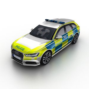 2016 audi a6 police 3D model