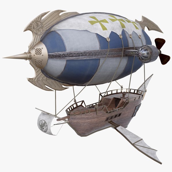 ファンタジー飛行船3dモデル Turbosquid