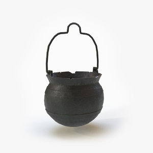 3D medieval cauldron model