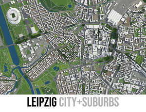 city leipzig 3D model