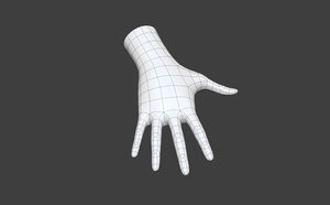 3D low-poly hand model