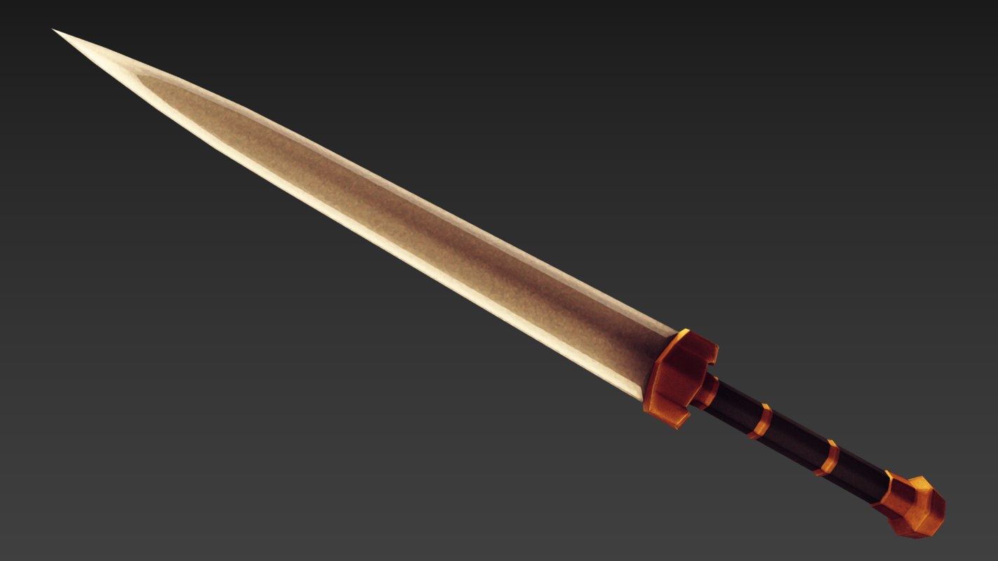 3D stylized chinese jian sword model TurboSquid 1403131