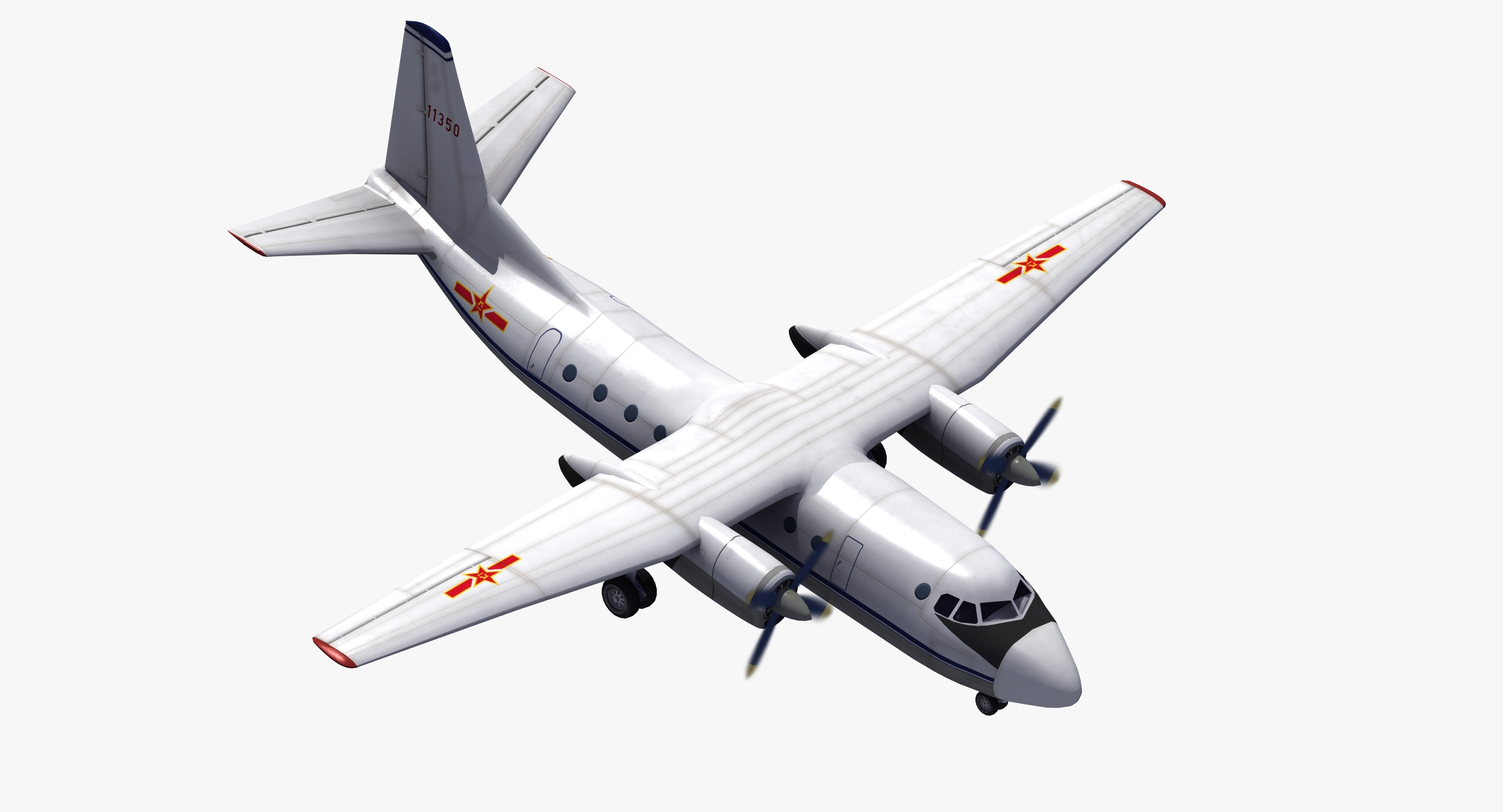 西安y-7运输机3d模型