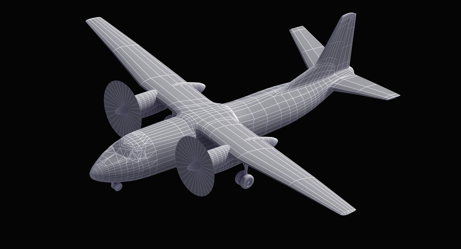 西安y-7运输机3d模型